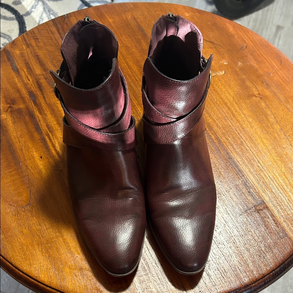 Frye & Co Burgundy Ankle Boots